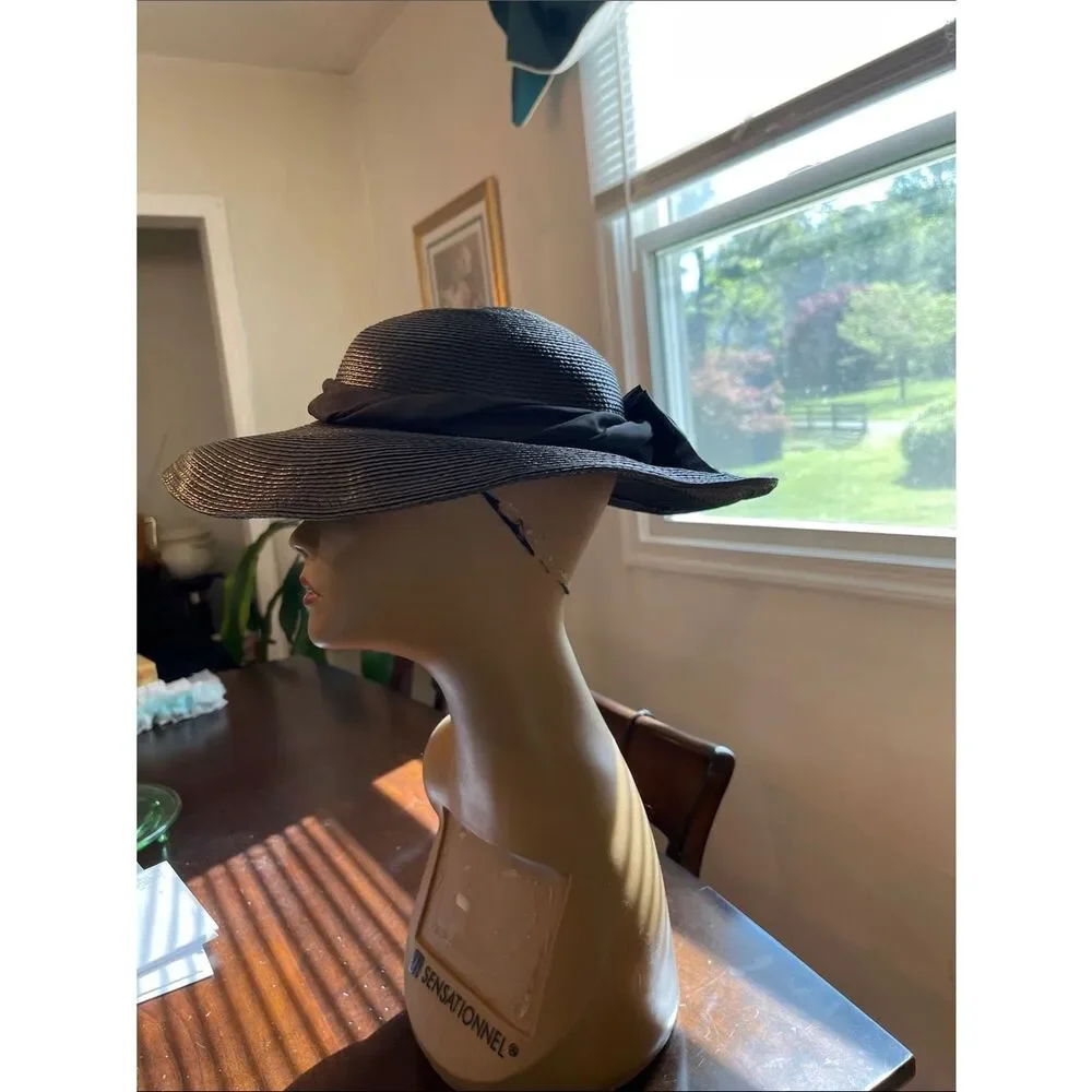 Unbranded Vintage Classic Black Wide-Brim Women's Sun Hat
